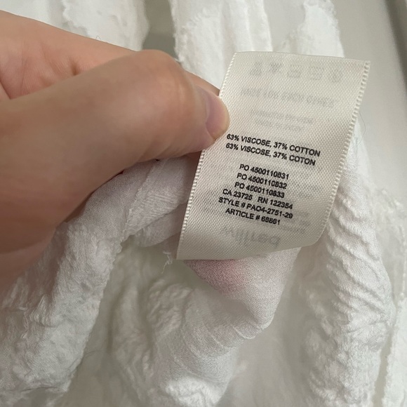 Aritzia Wilfred Augustine Peplum Top White Sheer Small S EUC Empire Waist - Picture 6 of 9